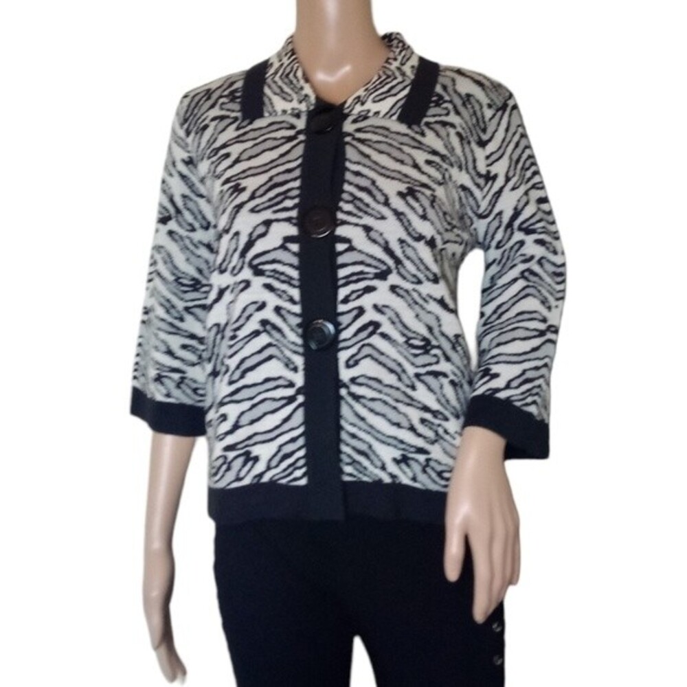 Covington Zebra Wool Collar Sweater